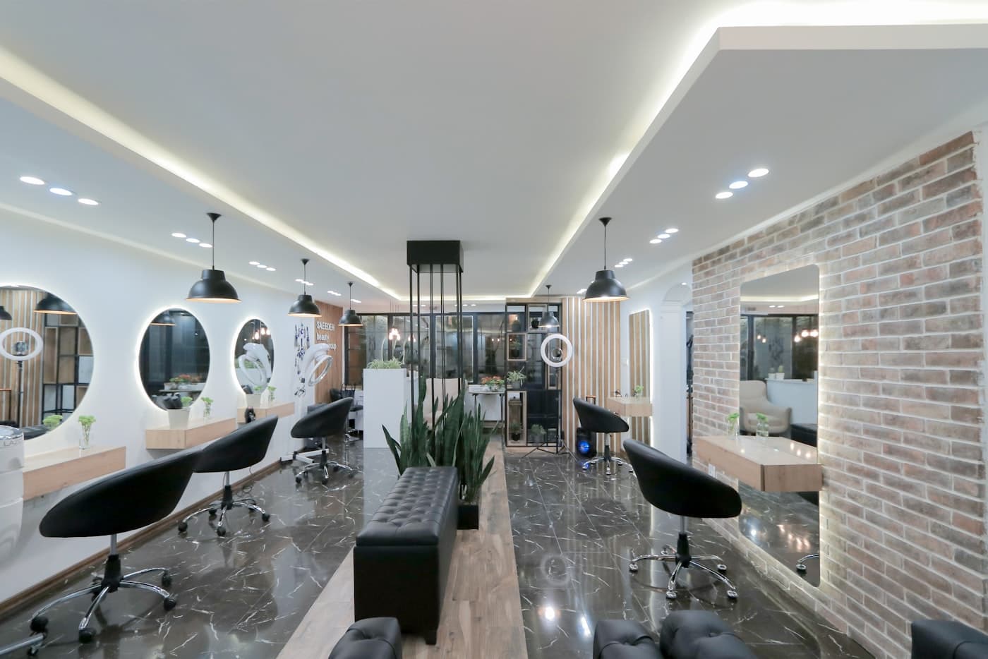 The interior of Aura Salon & Spa in SoHo, New York City